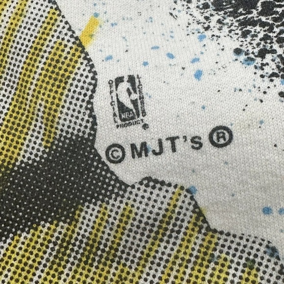 Vtg Magic Johnson Ts Sweatshirt Mens XL Lakers Crewneck 90s NBA All Over Print - Picture 11 of 16